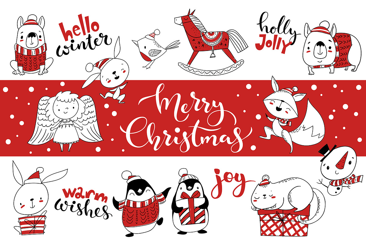 Merry Christmas collection, an Illustration by Giraffarte (Photo 2 of 10)