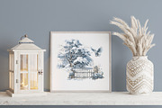 Winter Owl Garden, a Decorative Illustration by Vasmila (Thumbnail 4 of 9)