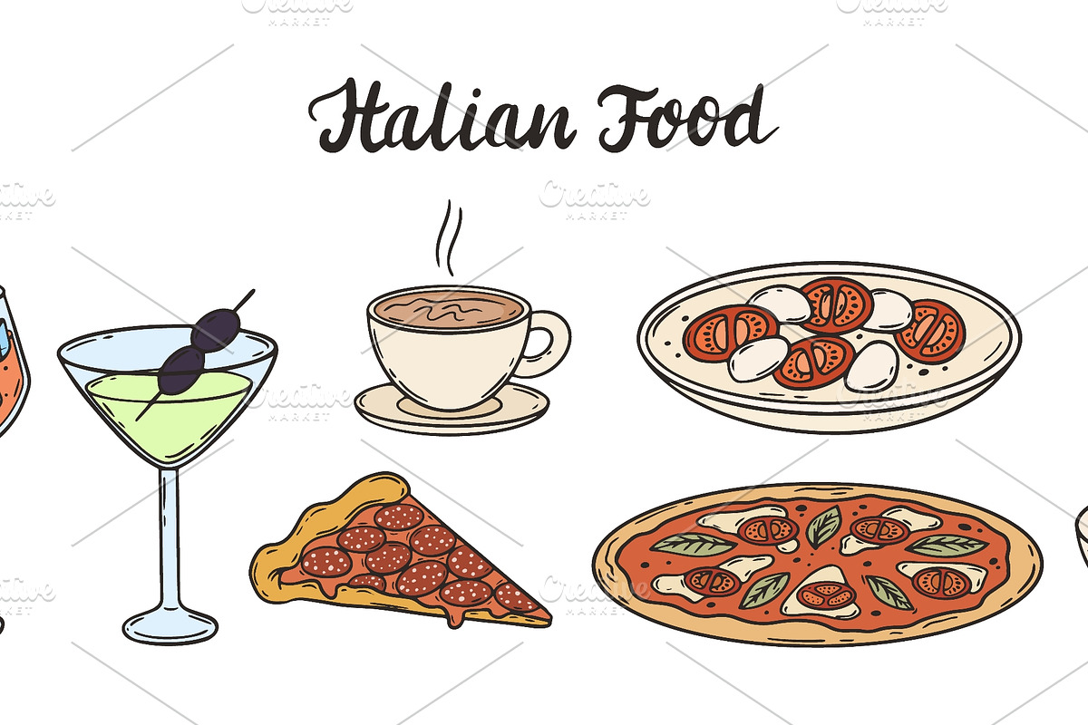 Mediterranean italian style cuisine, a Food Illustration by Valerie Bodnar (Photo 2 of 3)