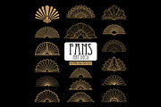 Art Deco 18 Fans, a Decorative Illustration by Stanislav Kharchevskyi (Thumbnail 1 of 3)