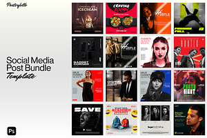 PSD Social Media Templates Bundle, a Social Media Template by Posterfello
