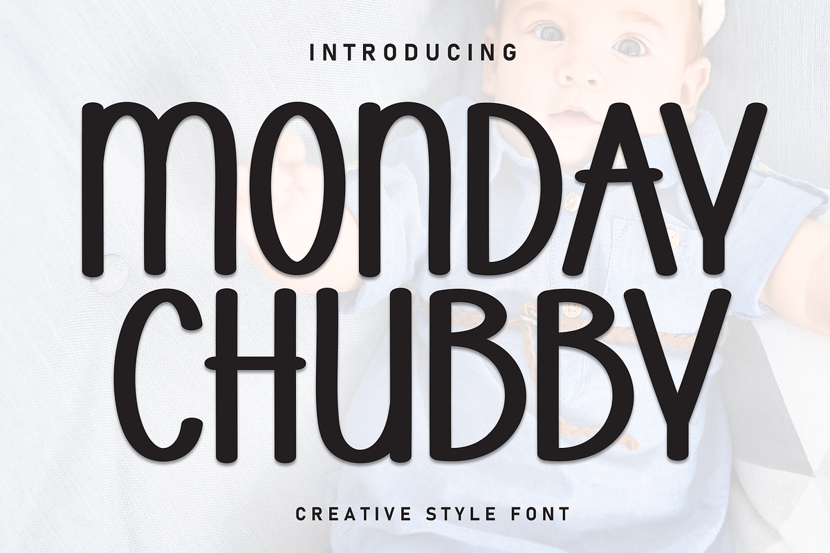 Monday Chubby | Script Font, a Script Font by Scratchones (Photo 1 of 8)