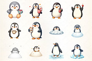 Cute Penguin Sublimation Clipart, an Illustration by CrexoraLab (Thumbnail 3 of 5)