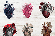 47 Gothic Floral Heart Clipart, a Seasonal Illustration by LA Design (Thumbnail 5 of 10)