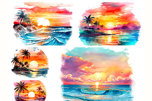 Sunset Beach Png Clipart - 10 Png