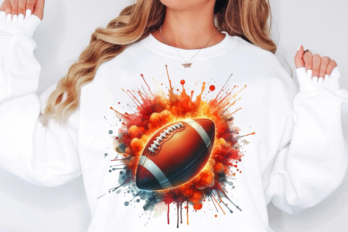 Watercolor Football Clipart, an Illustration by Designworld (Photo 2 of 6)