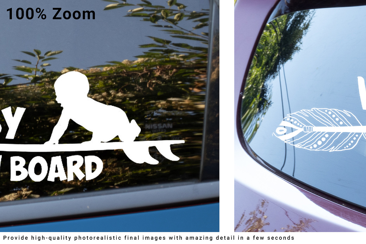 Car Sticker Mockup Set, a Product Mockup by mock-ups (Photo 4 of 10)
