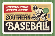 Southern Baseball Retro Athletic, a Serif Font by timelesstype.co (Thumbnail 1 of 15)