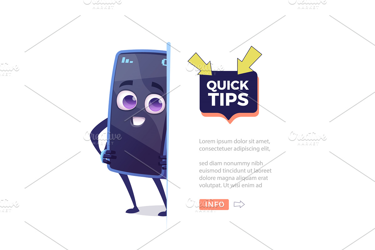 Quick tips banners. print templates, an Illustration by Onyx