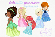 Princess PNG clipart pack., a Decorative Illustration by RivusArt (Thumbnail 1 of 2)