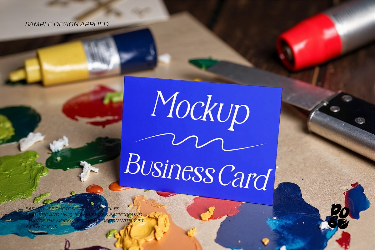 Business Card Mockup Set, a Books & Magazine Mockup by DOBE Studio (Photo 3 of 6)
