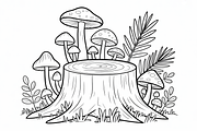 Mushroom Coloring Pages featuring, an Icon by Amazin_art (Thumbnail 8 of 9)