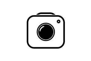 Camera icon. Black graphic symbol, an Object Graphic by RODINA