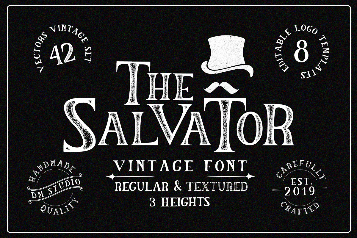 The Salvator - Vintage Font Package