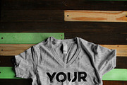 Women's V-Neck Photoshop Mockup, a Shirt Mockup by SLTFNDRY (Thumbnail 4 of 4)
