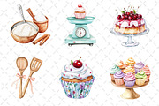 Vintage Baking Sublimation Clipart, an Illustration by Dream Creation (Thumbnail 2 of 6)