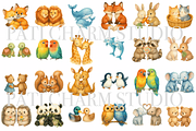 27 Animal Couple Clipart, an Animal Illustration by Pati Charm Studio (Thumbnail 2 of 8)