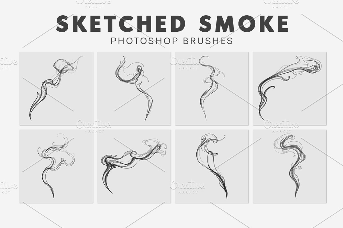 30 Sketched Smoke Photoshop Brushes, a Brush Add-On by AB-TheDesigner (Photo 3 of 5)