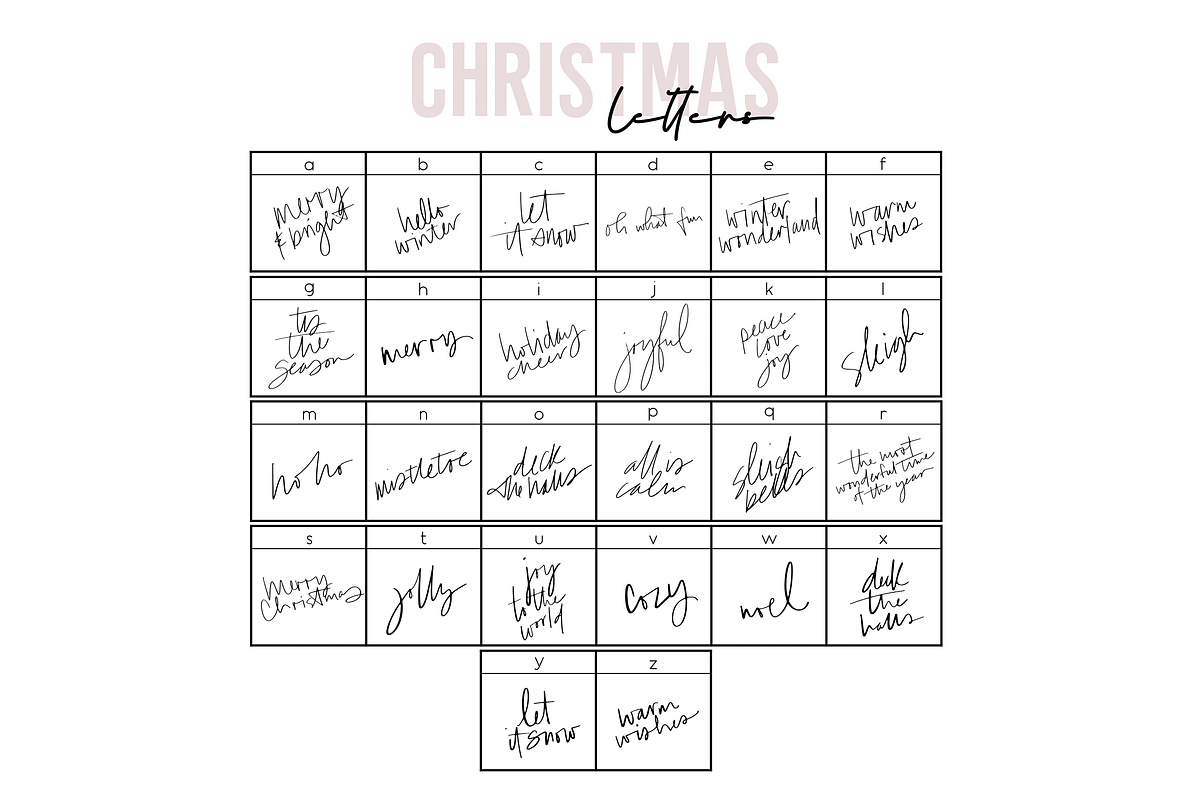 Christmas Phrases - Overlays Font preview 5