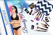 Cosmetics makeup collection mockup, an Illustration by mollyli.ai (Thumbnail 2 of 3)