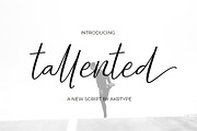 tallented, a Script Font by akrtype (Thumbnail 1 of 7)