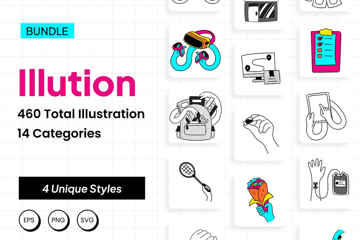 Illution Bundle Illustration, an Illustration by Kawalan Studio (Photo 1 of 6)