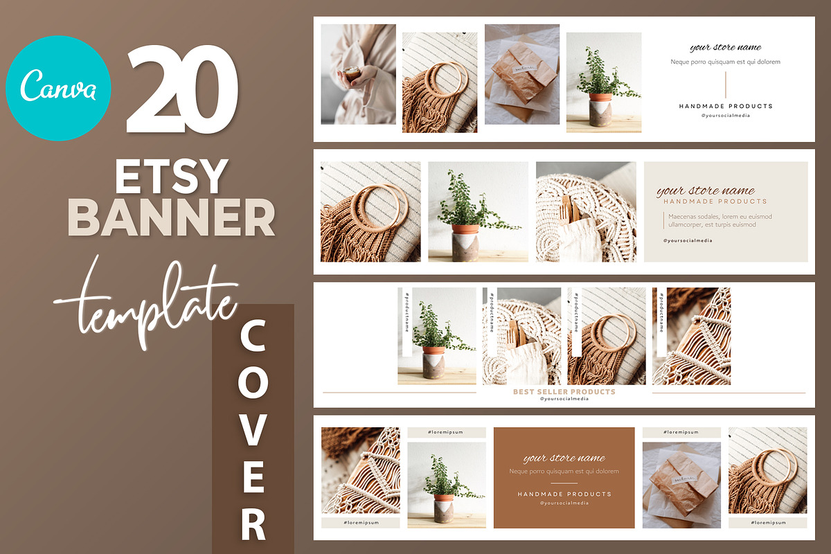 Canva ETSY Banner Template, a Templates & Theme by illycreative (Photo 1 of 9)