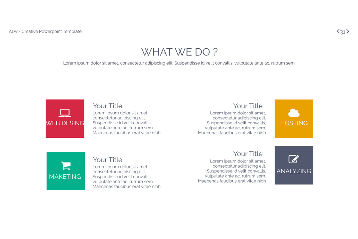 ADV Powerpoint Template, a Presentation Template by OXXO (Photo 31 of 78)