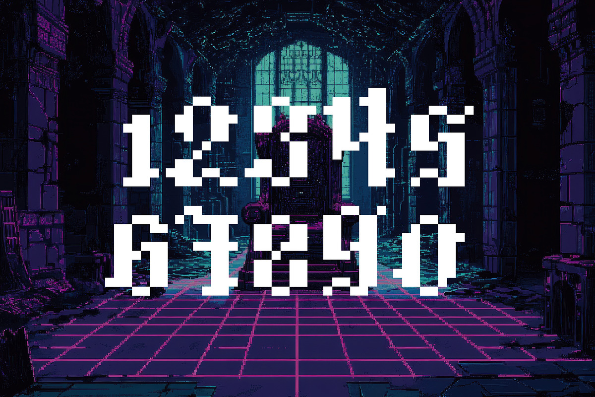 Gothic Byte - Blackletter 8Bit Type, a Blackletter Font by HipFonts (Photo 6 of 6)