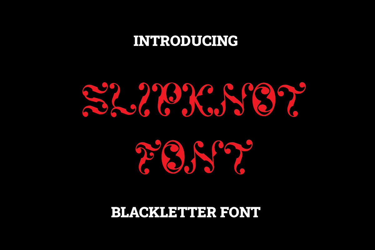 Slipknot, a Blackletter Font by WisnoetypeCo (Photo 1 of 9)