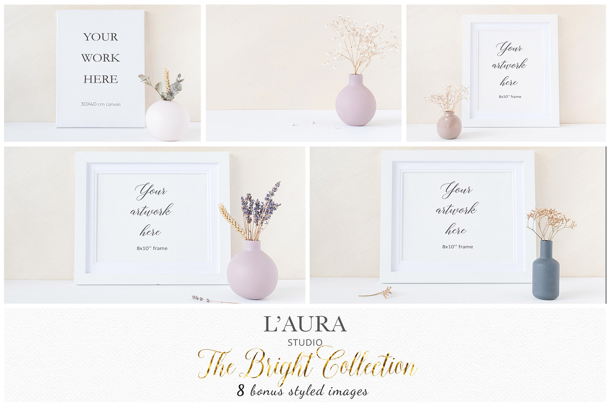 Frame mockup bundle - 8x10'' A4, a Print Template by L'Aura Studio (Photo 2 of 9)