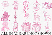 Watercolor Christmas Essentials PNG, a Seasonal Illustration by Canvas Craft (Thumbnail 3 of 10)