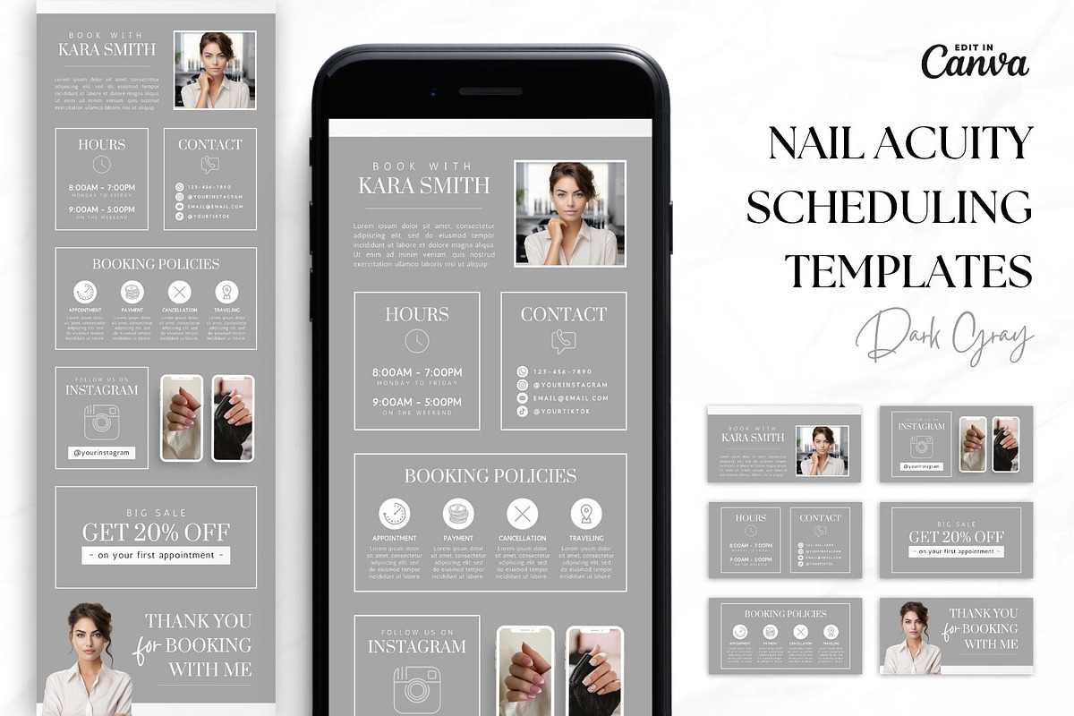 Nail Tech Acuity Scheduling • Canva, a Websites & App Template by OniriqveDesigns (Photo 1 of 8)