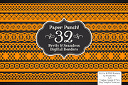 Tangerine Orange Lace Borders, an Illustration by Amanda Ilkov (Thumbnail 2 of 5)