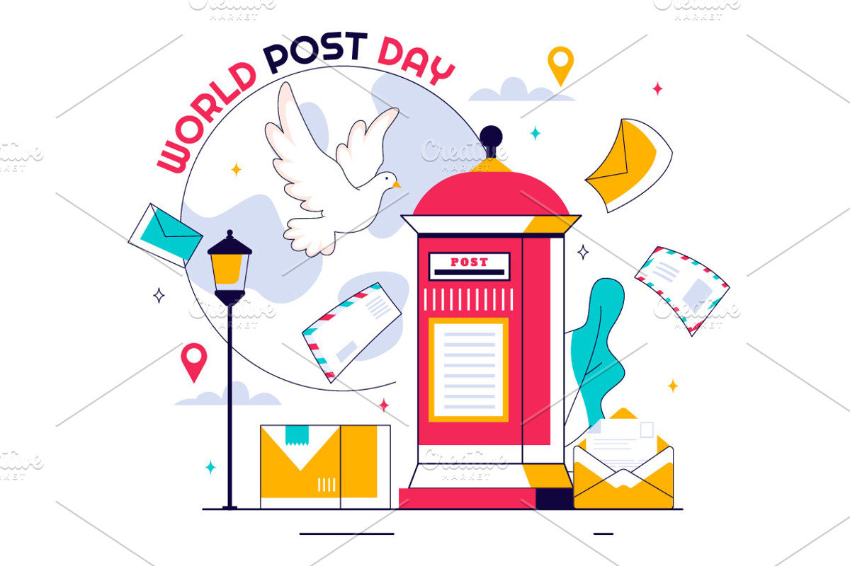 11 World Post Day Illustration, a Work Illustration by denayunebgt (Photo 5 of 5)