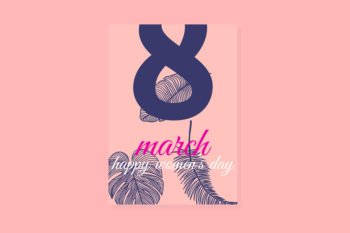happy women's day cards set, a Card Template by designbydi (Photo 7 of 9)
