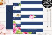 Navy and Gold Bridal Shower Invite, an Invitation Template by Blush Roses Print (Thumbnail 2 of 2)