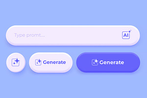 Modern 3D UI Buttons Set, an Object Graphic by Creative Graphics