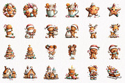 Gingerbread Christmas Clipart Bundle, a Seasonal Illustration by fashionaddict (Thumbnail 4 of 7)