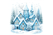 Whimsical Icy Blue Christmas clipart, a Seasonal Illustration by Creative design (Thumbnail 7 of 7)