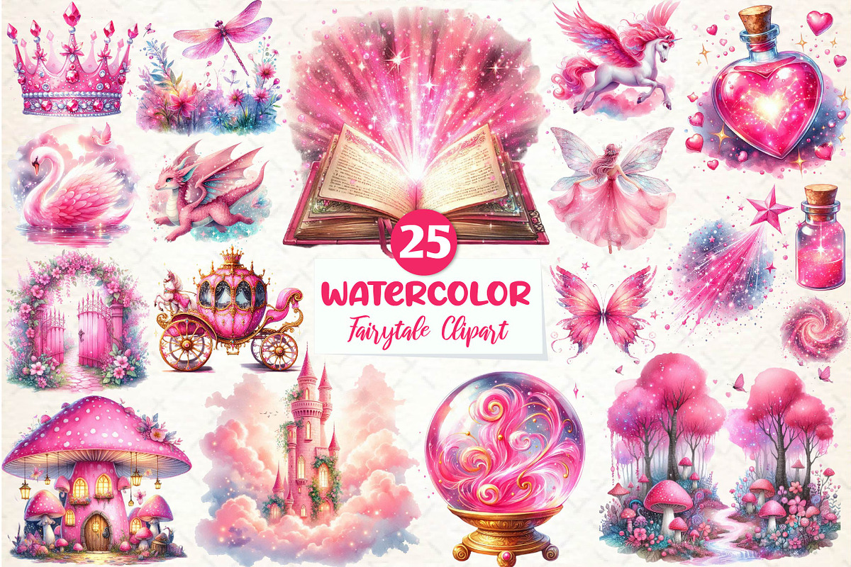 Fairytale Sublimation Clipart, an Illustration by CreationArt (Photo 1 of 4)