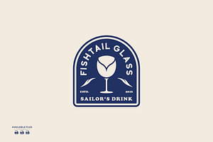 glass fish vintage logo design, a Branding & Logo Template by mhafifuadi