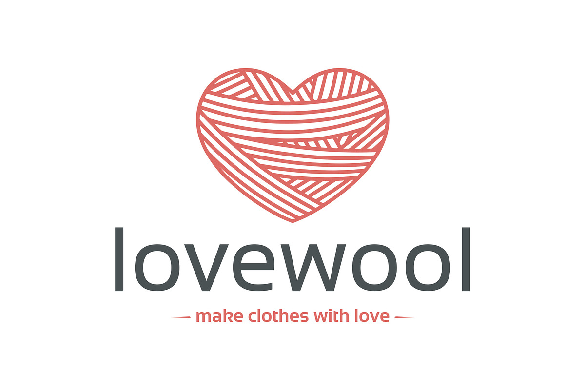 Wool Heart Logo Template, a Branding & Logo Template by vectorwithin (Photo 1 of 3)