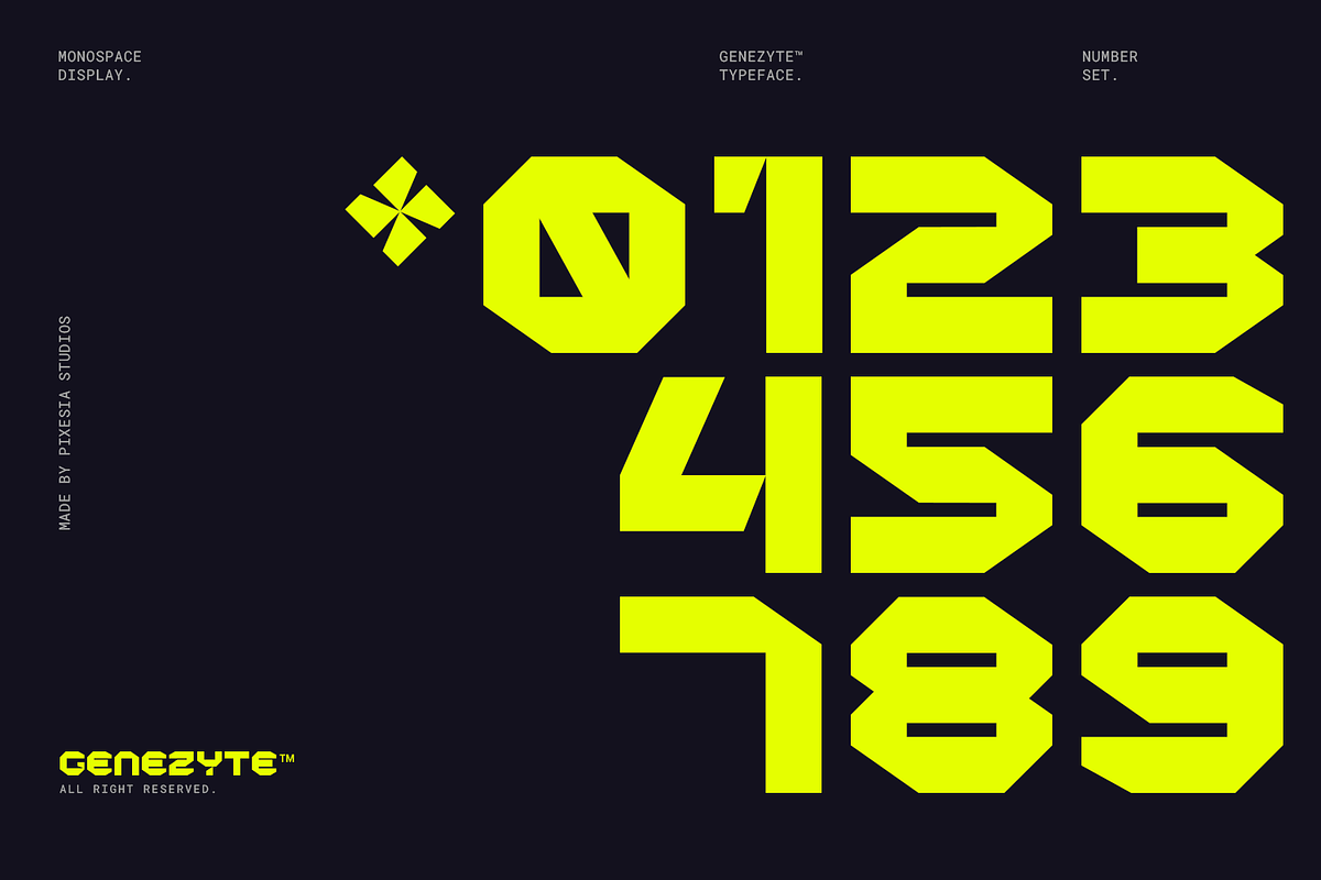 Genezyte - Monospaced Display Font, a Font by Pixesia Studio (Photo 8 of 9)