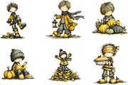 Whimsical Autumn Boy PNG Clipart, a Person Illustration by Designking (Thumbnail 3 of 5)