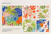 Coral & Moss - Hand-Painted design, a Wallpaper Graphic by ArtPavo (Thumbnail 4 of 10)