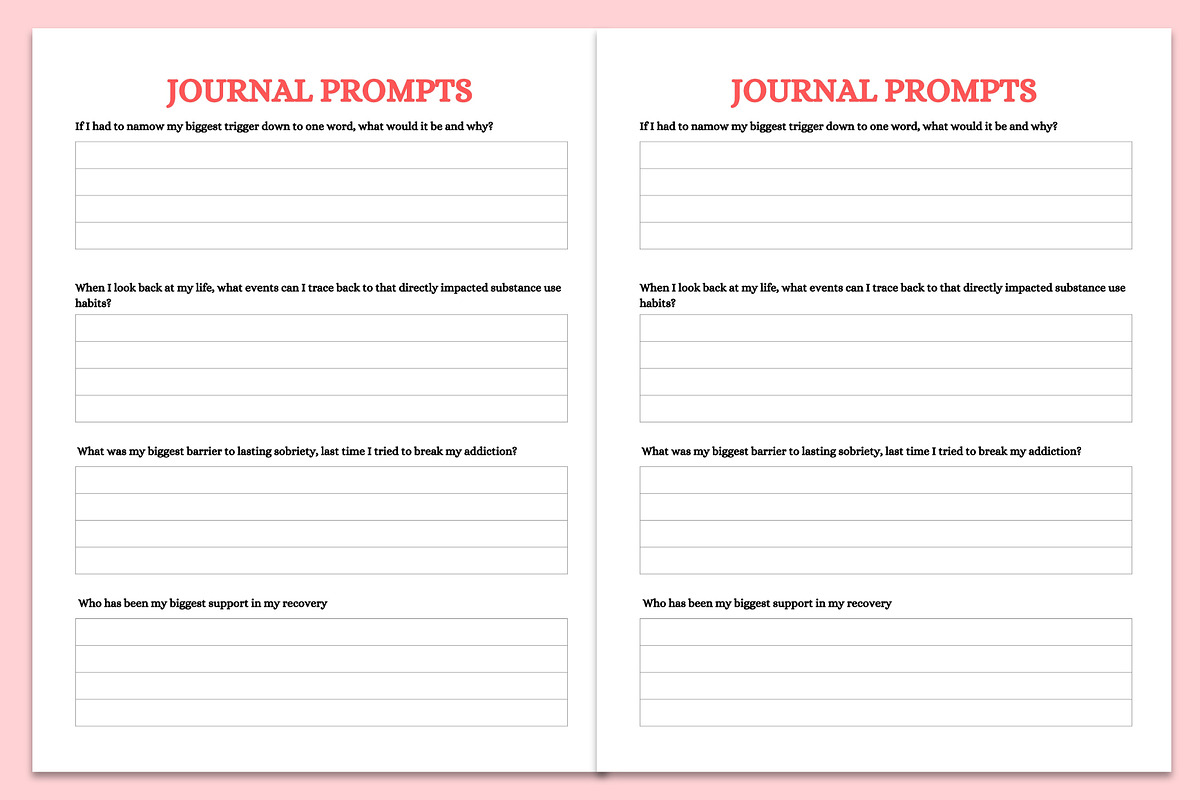 Addiction Recovery Worksheet Canva