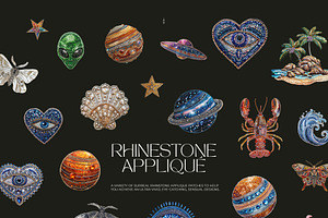 RHINESTONE APPLIQUE Collage