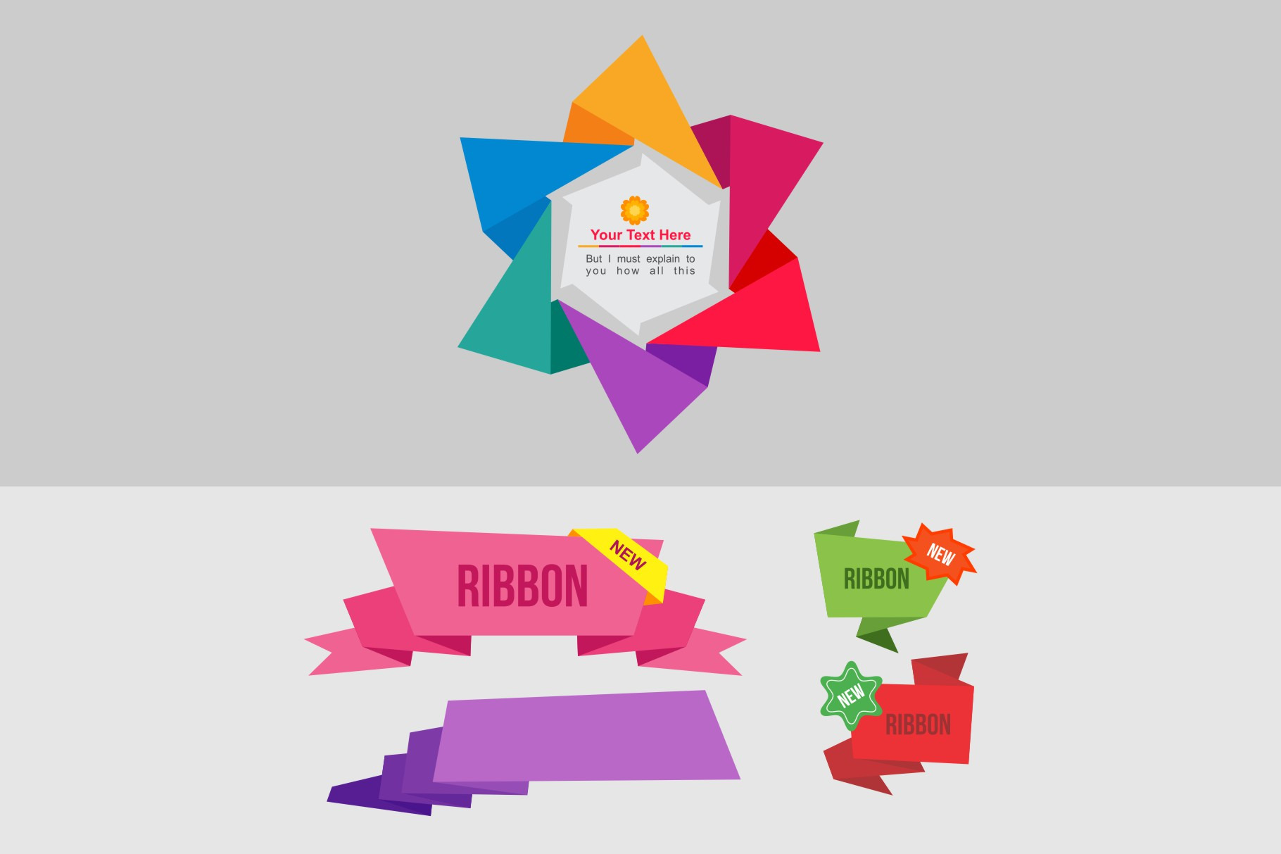 Ribbon Infographics design Template, a Presentation Template by shahsoft