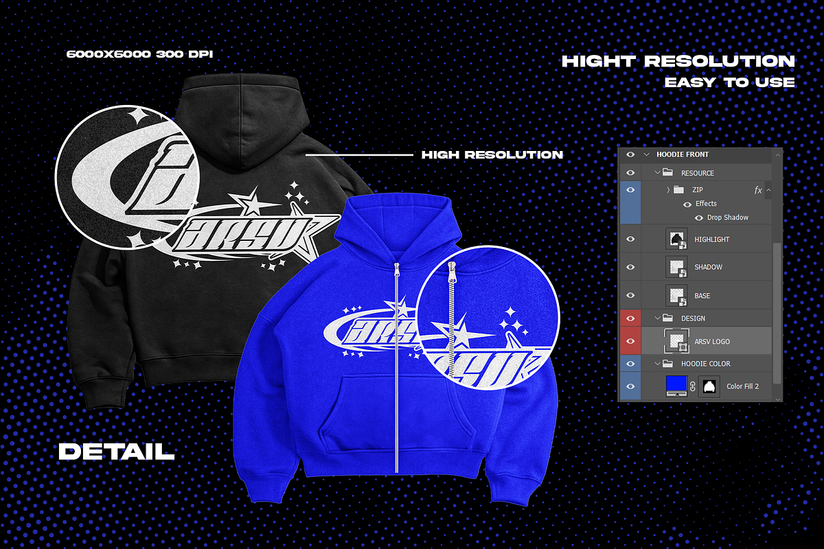 hoodie boxy oversize arsv, a Hoody Mockup by arseavin project (Photo 4 of 4)